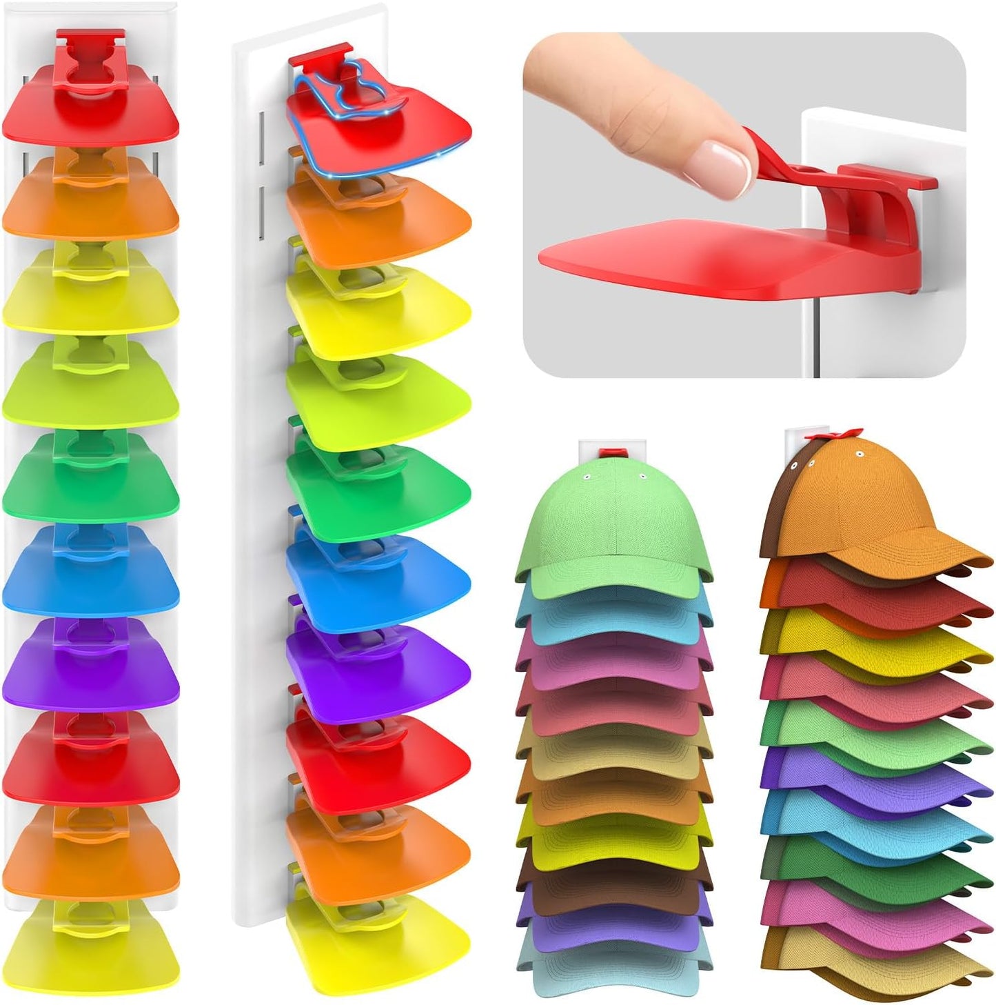Metal Legging Organizer & Space-Saving Hat Rack - Holds 20 Leggings & 40 Caps | Ideal for Jeans & Sportswear