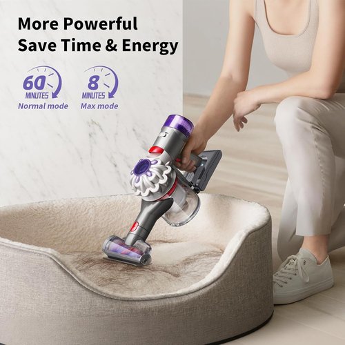 Dyson 7000mAh Battery Replacement - 21.6V Li-ion for V8 Absolute, Motorhead & Fluffy | Includes 2 Filters & Screws