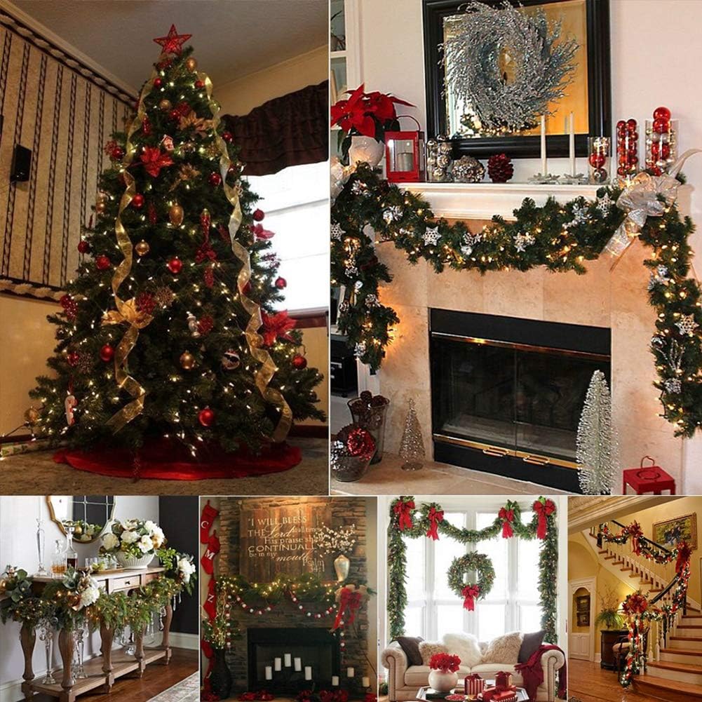 Woohaha Christmas Lights - 2 Pack 13ft 50 Count Warm White Incandescent String Lights for Indoor/Outdoor Decor
