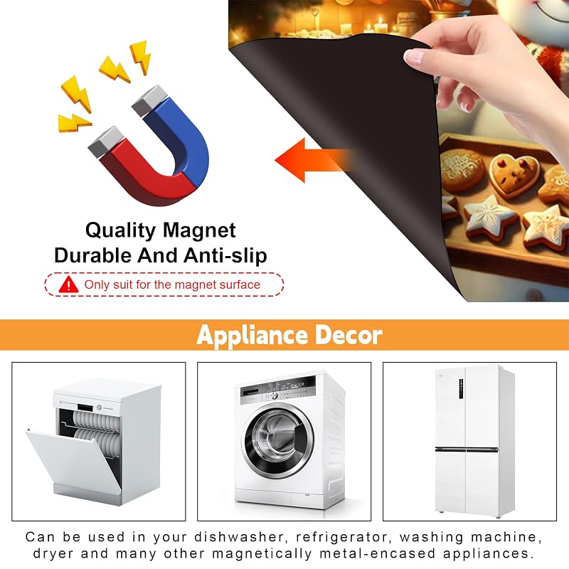 Snowman 23x17in Magnetic Dishwasher/Washing Machine Cover (Snowman-3) - Decorative Refrigerator Magnet