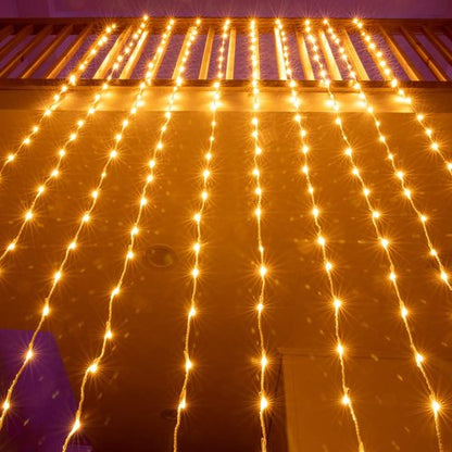 AWQ 300 LED String Lights - 8 Modes Fairy Lights for Home, Garden, Wedding | 6.6ft x 9.8ft Warm White