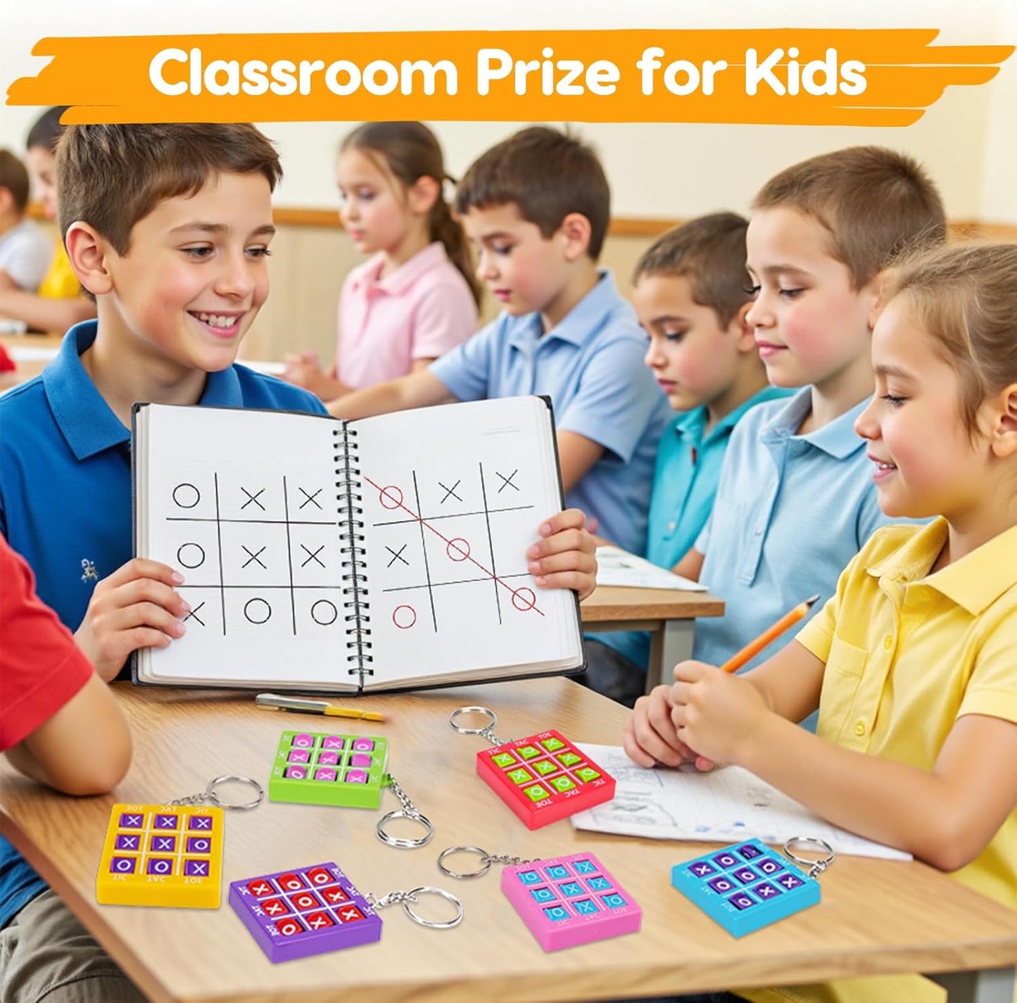Skiennix 24PCS Tic Tac Toe Game | Fun Birthday Party Favors for Kids Ages 3-12 | Classroom Prize Box