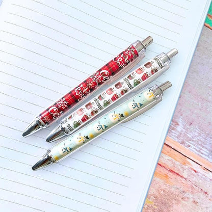 10pc Christmas Pens Set – Santa, Snowman, Gingerbread & More – Festive Office Stationery (Variation: Christmas)