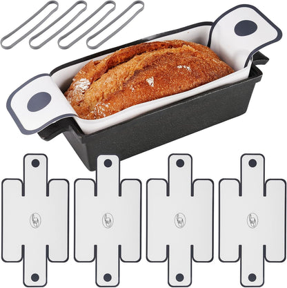 NiHome Silicone Bread Loaf Pan Liners - Reusable Nonstick Design for 9x5, 9.5x5, & 10x5 Inch Pans | Easy to Clean