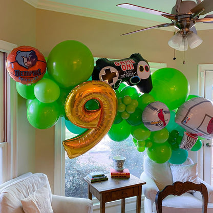 Voircoloria 12-Inch Green Latex Balloons - 110pcs for Graduation, Wedding, Birthday & More