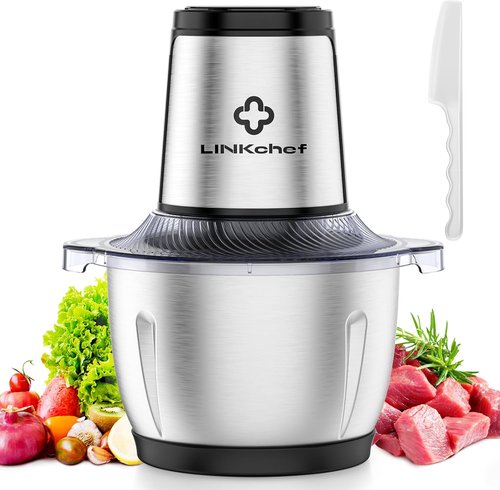 LINKChef 6-Cup Food Processor - 1.5L Electric Meat Grinder & Vegetable Chopper for Home Use