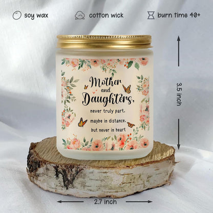 Regine Switzerland | Mom Gifts Candle - Heartfelt "Never Truly Apart" Design | Perfect for Daughters