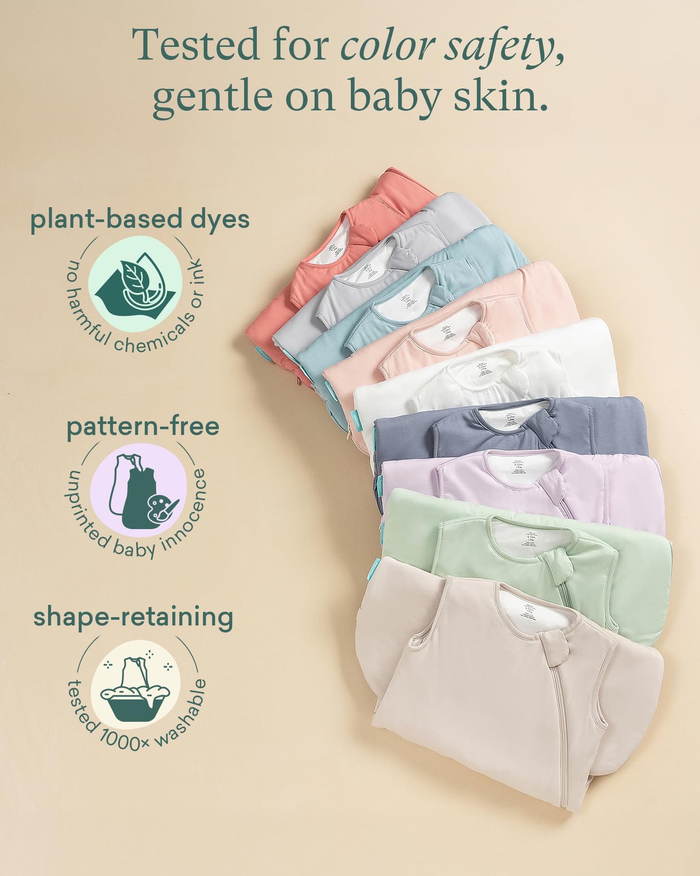 PurComfy Supersoft Sleep Sack 1.0 TOG, Premium Bamboo Viscose Baby Sleeping Bag, 2-Way Safe Zipper Sleep Sacks 6-15 Months (Sage)