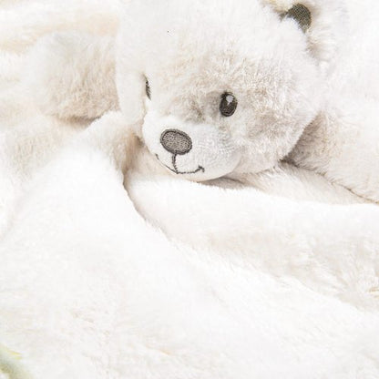 BEILIMU Bear Security Blanket Soft Baby Lovey Fluffy Blanket Unisex Lovie Snuggle Toy Baby Bear Stuffed Gift for Newborn, Boys and Girls, 16 Inch