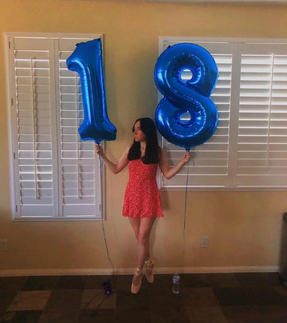 Number 18 Balloon by [Brand Name] - 40 Inch Navy Blue Birthday Decoration for 18th Party
