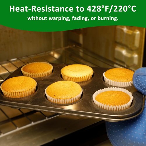 Caperci Parchment Cupcake Liners - 225pcs Standard Muffin Cups with Greaseproof, Non-Stick Design (Natural)