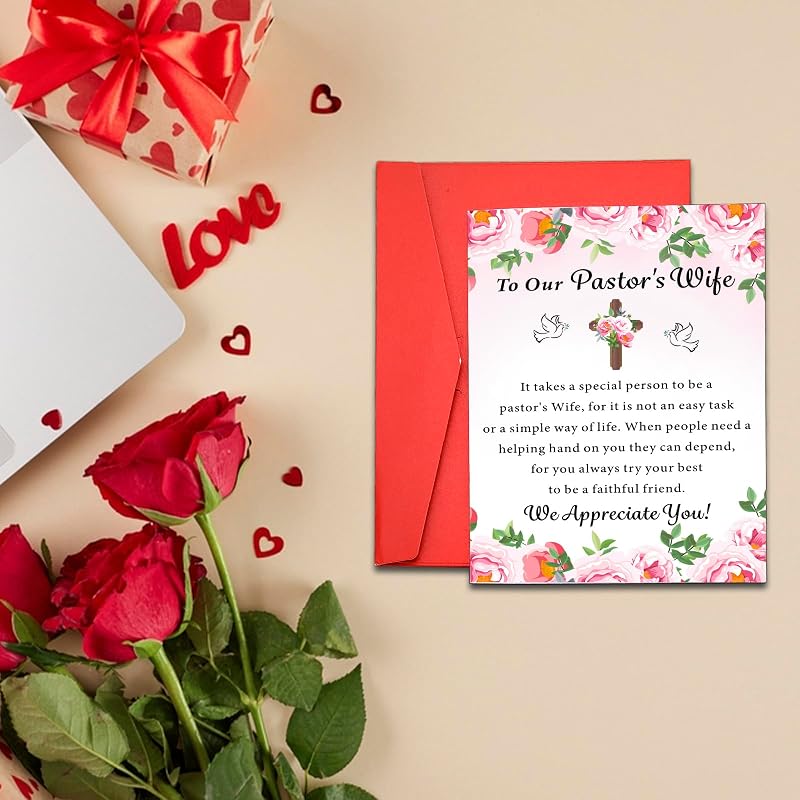Pastor’s Wife Appreciation Card – Thank You Gift for Women, Religious Greeting Card
