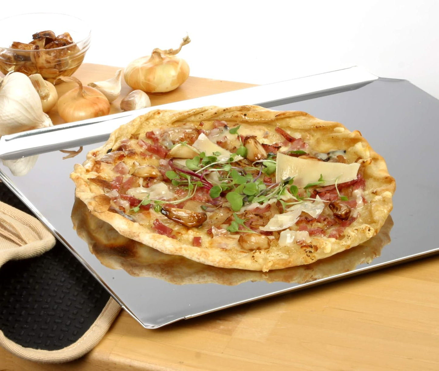 Norpro 12-Inch x 16-Inch Stainless Steel Cookie Sheet - Durable & Non-Stick Baking Tray