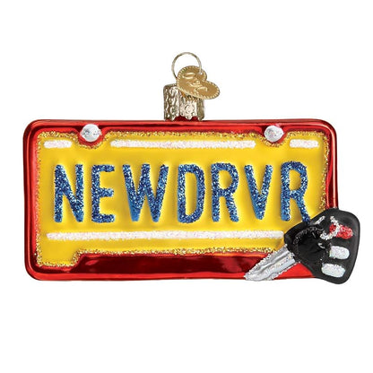 New Driver Ornament - 3.75 x 2 Glass Keepsake