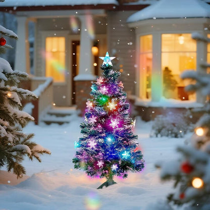 Juegoal 3 ft Pre-Lit Green Artificial Christmas Tree with Color Changing Lights - Variation Regular Christmas Tree+3ft