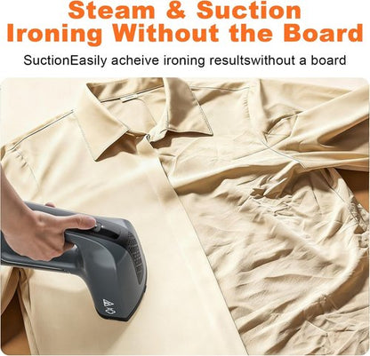 GHORA Vacuum Steamer - Powerful 3500Pa Handheld Garment Steamer & Iron | Portable Dual-Mode (110-120V)