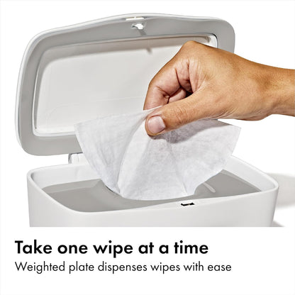 OXO Tot Wipes Dispenser - Perfect Pull Design for Easy Access | Stylish Gray Finish
