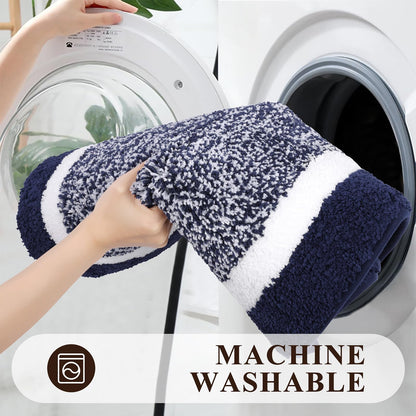 Pauwer Bathroom Rugs Sets 5 Piece with Lid Cover Bathroom Shower Rugs with U-Shaped Contour Toilet Mat Absorbent Microfiber Plush Bath Mats Non Slip Bath Rugs Machine Washable Bathroom Floor Mats