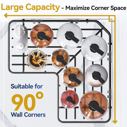 YASONIC Corner Shower Caddy - No Drill Adhesive Storage Shelves | Rustproof Stainless Steel, Black - 2 Pack with Hooks