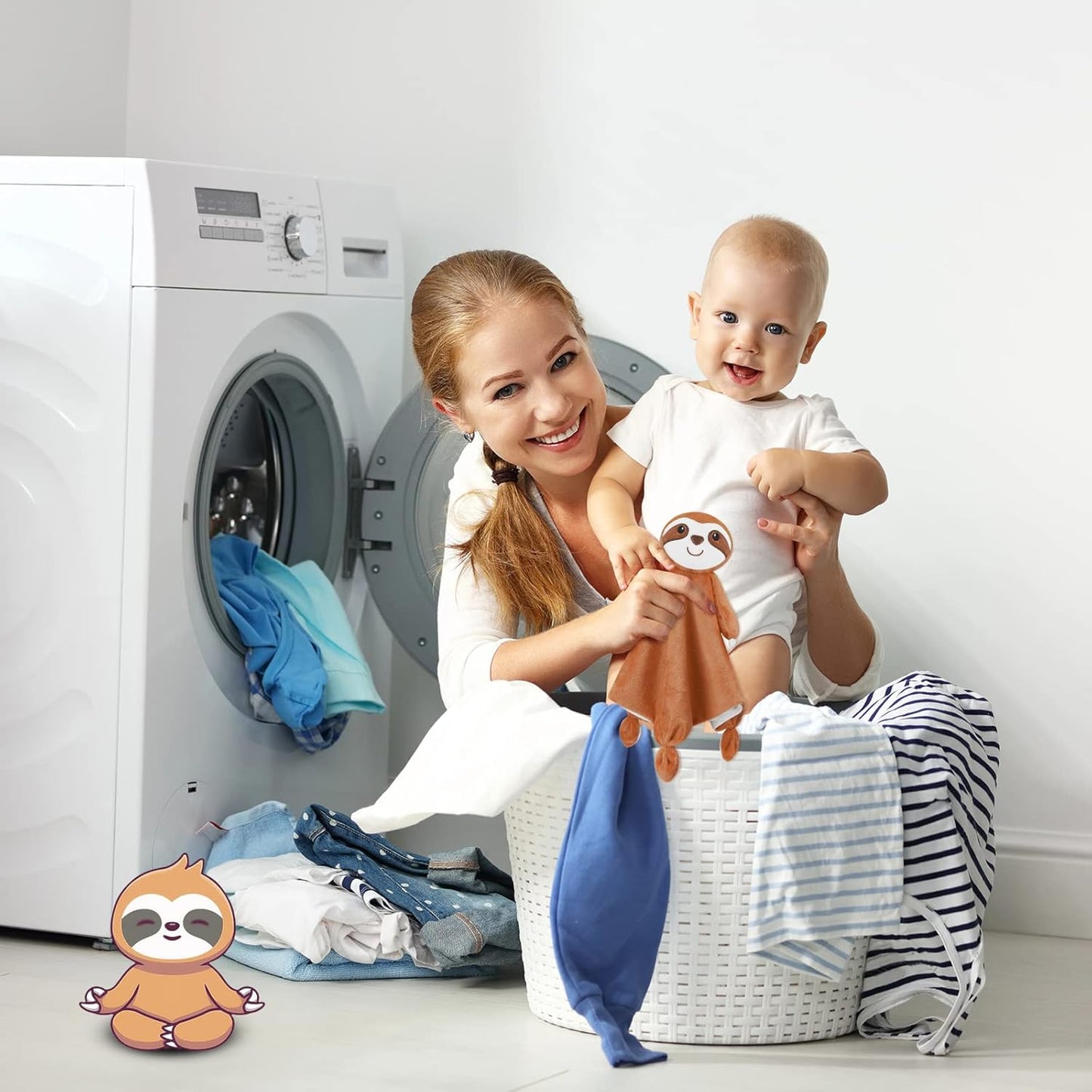Pro Goleem Sloth Security Blanket - Soft Lovey for Newborns | 14-Inch Snuggle Toy for Boys and Girls