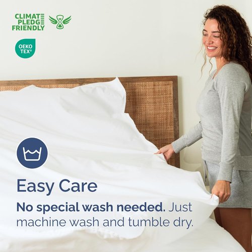 King Size Flat Sheet | Ultra-Soft Hotel Quality Bedding - Breathable, Cooling & Easy-Care - White