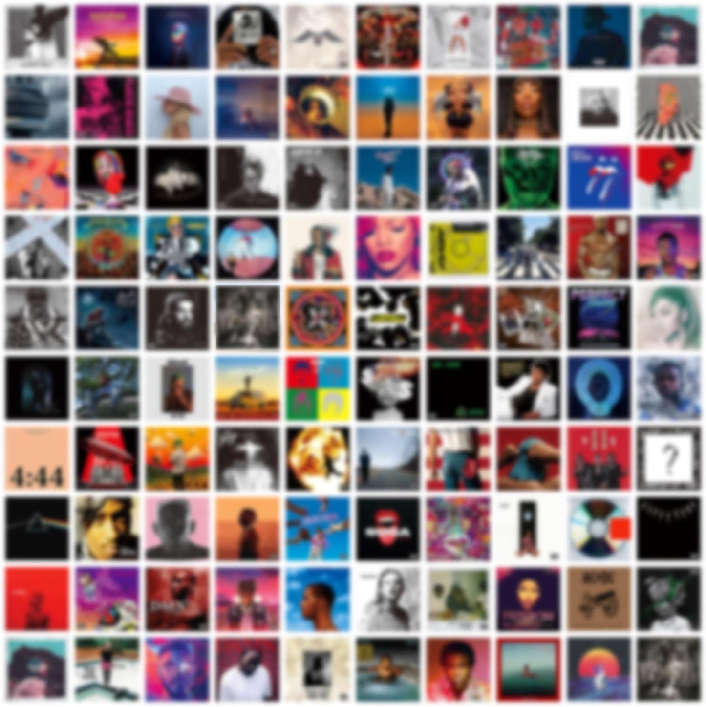 Art·Zone 100 Pcs 5x5 Inch | Wall Collage Kit for Bedroom Decor, Music & Album Covers