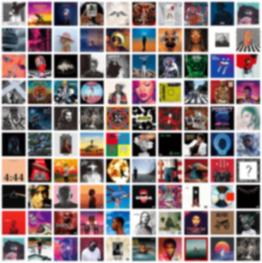 Art·Zone 100 Pcs 5x5 Inch | Wall Collage Kit for Bedroom Decor, Music & Album Covers