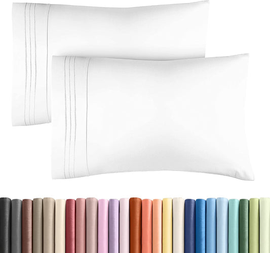 Queen Pillow Cases by [Brand Name] - Ultra Soft Hotel Quality Covers | Wrinkle-Free, Stain-Resistant - 2 Piece Set - White