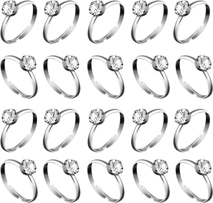 Whaline 36-Pack Diamond Engagement Rings | Bridal Shower & Wedding Table Decorations