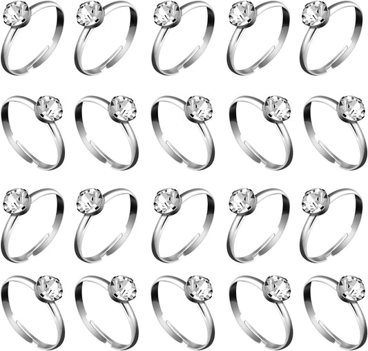 Whaline 36-Pack Diamond Engagement Rings | Bridal Shower & Wedding Table Decorations
