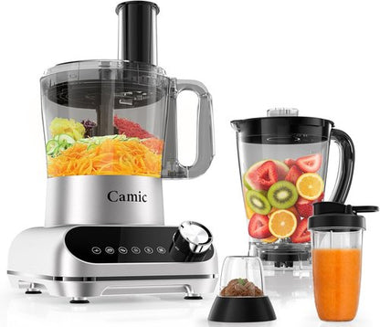 Camic Blender & Food Processor Combo - 6 Functions for Smoothies, Chopping & More | 72 oz Blender & 64 oz Processor Bowl