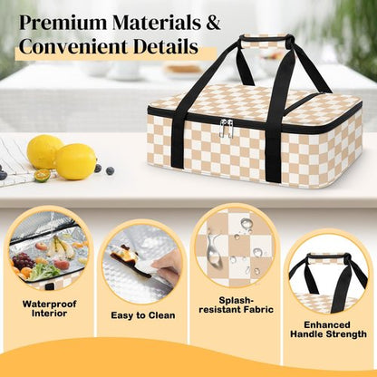 Coobiiya Insulated Casserole Carrier - Keeps Food Hot or Cold | Portable Tote for 9" x 13" Dishes