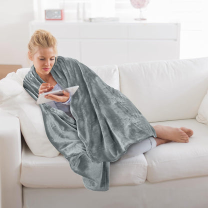 Utopia Bedding Fleece Blanket - Luxury Soft Microfiber Throw in Ash Grey | 50x60 Inch, Anti-Static 300GSM
