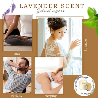 Lounsweer 24 Pcs Bulk Mini Mason Jar Candles 4oz Small Scented Wedding Favors Gifts Lavender Wax Stress Relief Aromatherapy Candles for Christmas Birthday Baby Shower Party Favors(Gold)