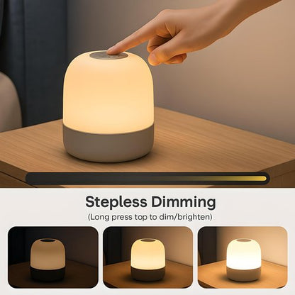 Saincustom Night Light for Kids, Baby Light for Nursery,12 Colors Changing Modes & Stepless Dimming, Nursery Night Lamp,Rechargeable Night Light for Breastfeeding,BPA Free,Touch Control