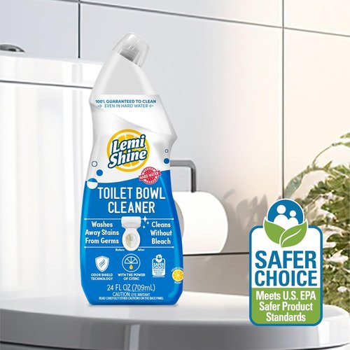 Lemi Shine Toilet Bowl Cleaner - Bleach-Free Formula for Tough Stains & Odor - 24 fl oz (3 Pack)
