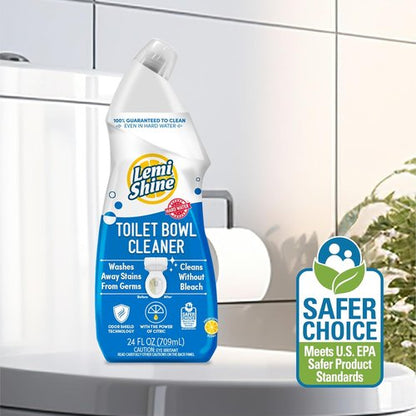 Lemi Shine Toilet Bowl Cleaner - Bleach-Free Formula for Tough Stains & Odor - 24 fl oz (3 Pack)