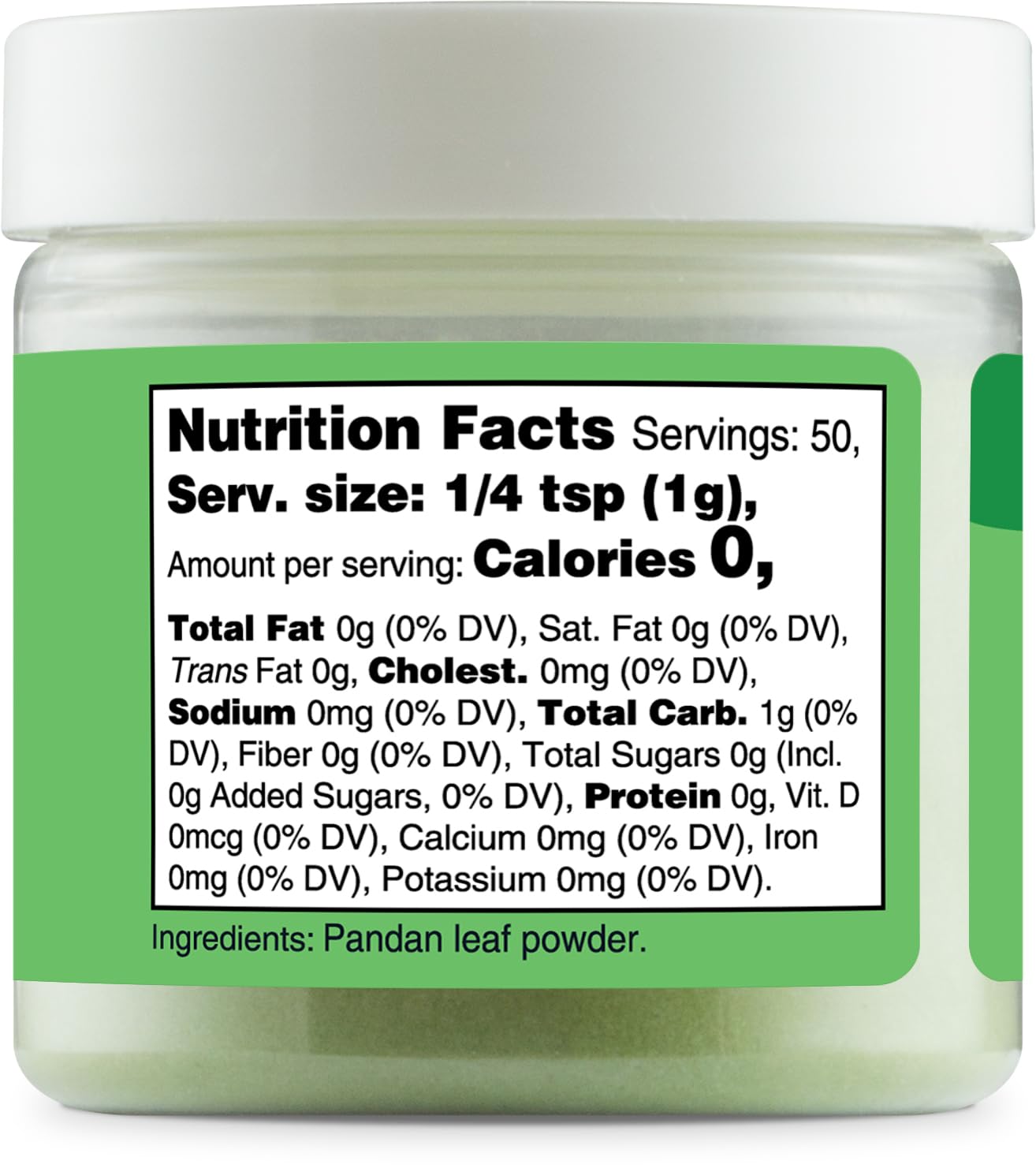 Nutricost Green Plant-Based Food Coloring - Natural Pandan Leaf Powder, 50 Servings | Ideal for Food & Beverages