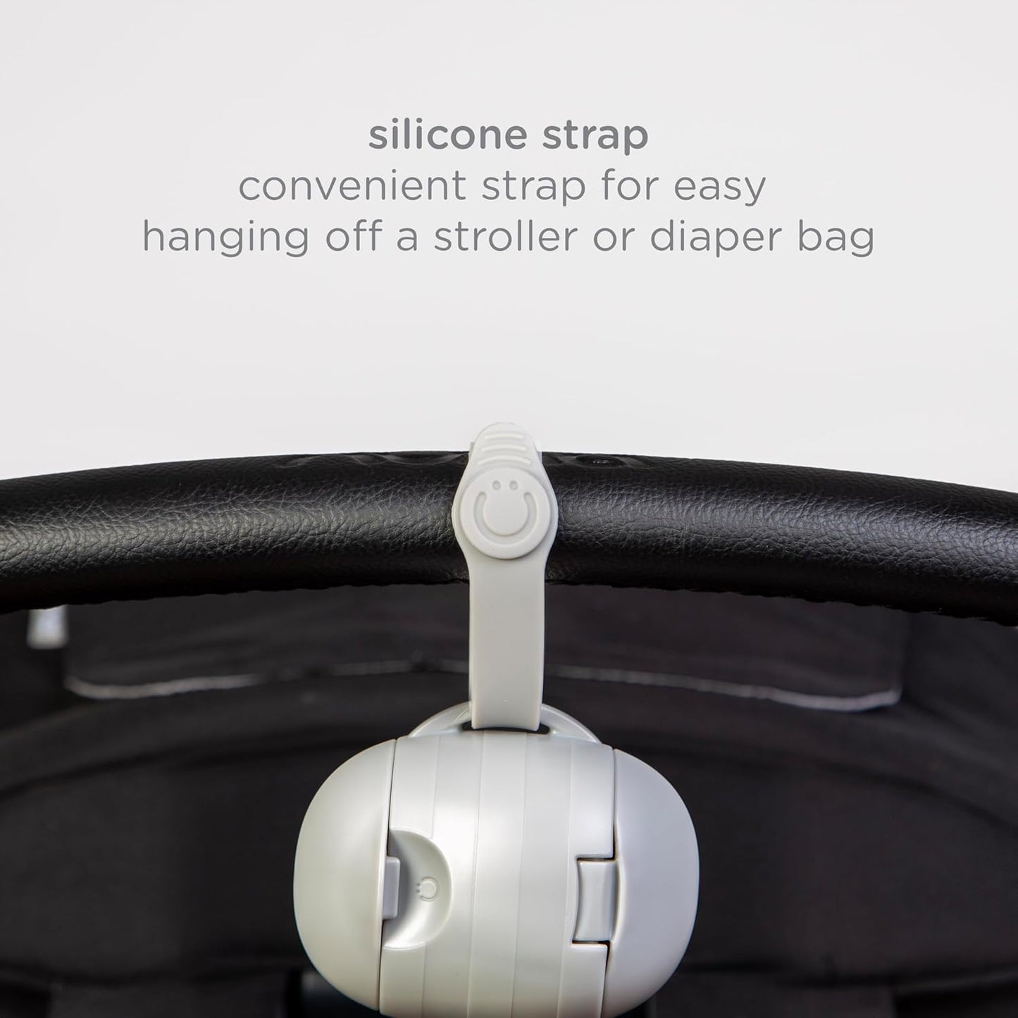 Ubbi On-the-Go Dual Pacifier Holder - Keeps Baby's Binkies Clean & Accessible | Portable Travel Accessory in Gray