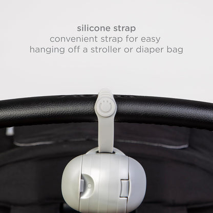 Ubbi On-the-Go Dual Pacifier Holder - Keeps Baby's Binkies Clean & Accessible | Portable Travel Accessory in Gray