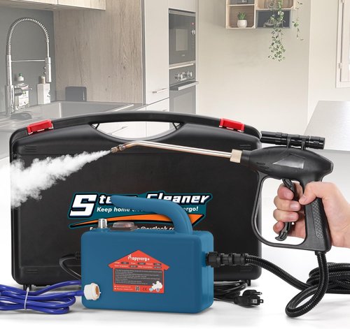 High Pressure Steam Cleaner - 1700W Handheld Steamer for Grout & Tile Cleaning | Portable Car Washer