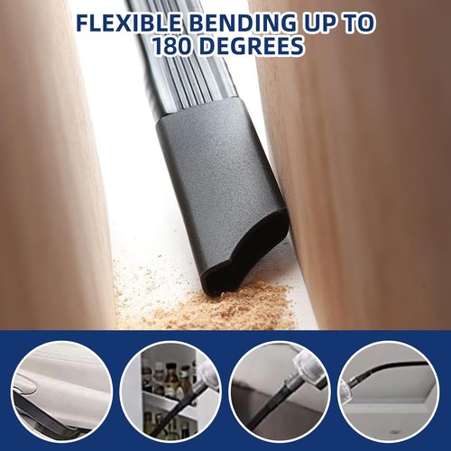 Flexible Vacuum Crevice Tool - 25" Attachment for 1-1/4" or 1-3/8" Hoses | Perfect for Tight Spaces