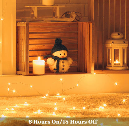 Yiaht 12-Pack Battery Operated Fairy String Lights - 7 Feet, 20 LED, Waterproof Silver Wire for Bedroom & Party Decor