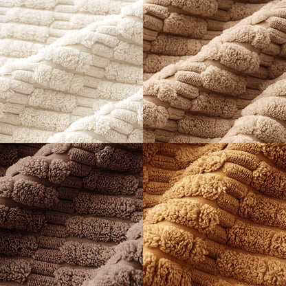 MIULEE Decorative Throw Pillow Covers - Pack of 4 Neutral Corduroy 18x18 Inch | Rustic Boho Home Decor in Brown