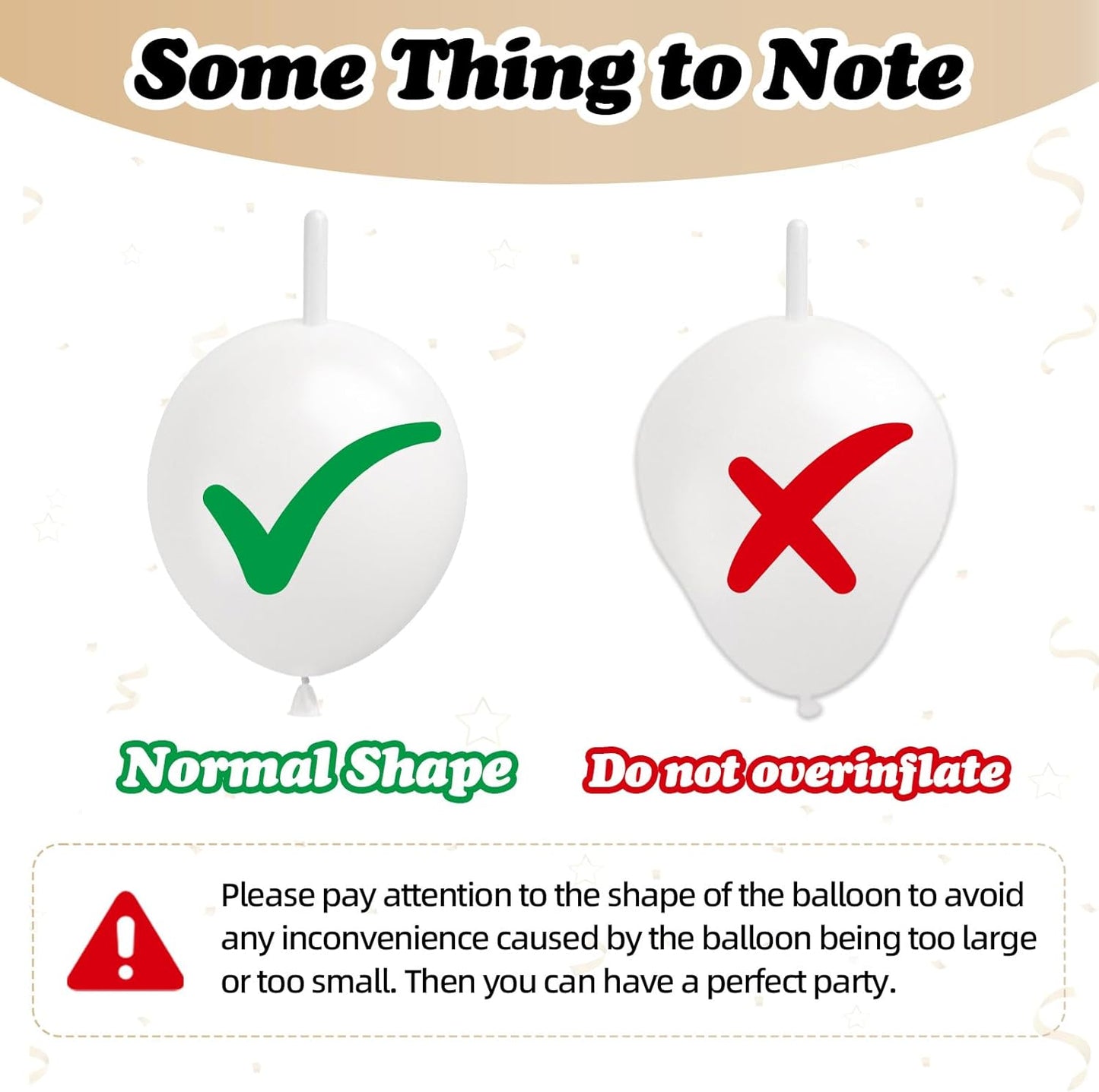 Skiennix White Linking Balloons - 100pcs 6 Inch Quick Link Balloons for Wedding & Party Decor
