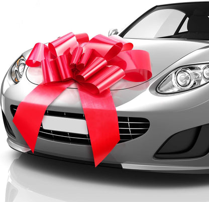 Mifflin-USA Big Car Bow - Matte Red 30 Inch Gift Bow for Car Decor | Perfect for Birthdays & Christmas
