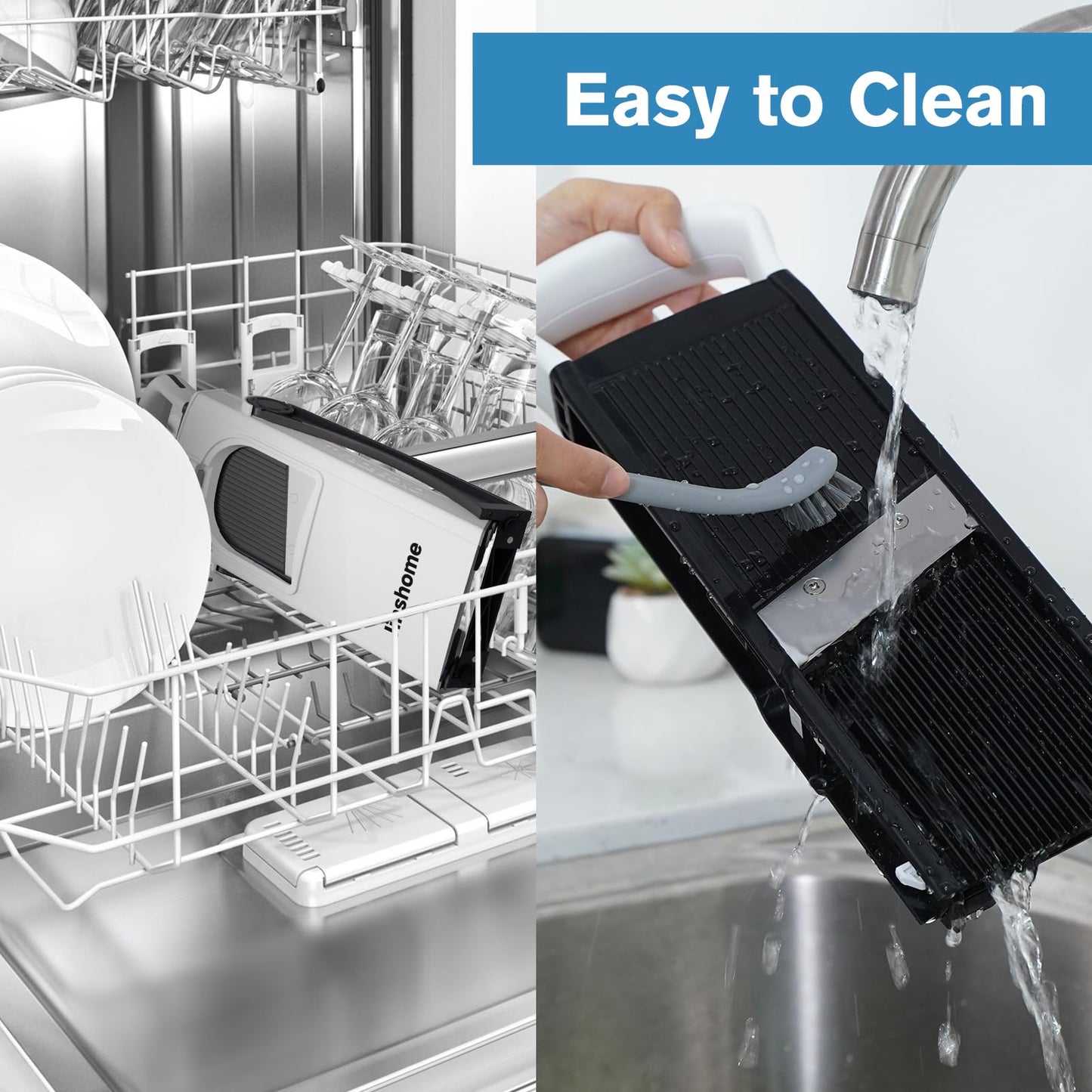 Upgrade Safe Mandoline Slicer Plus, Vegetable Slicer and Food Chopper Adjustable Thickness Potato Slicer French Fries Cutter, Kitchen Chopping Artifact