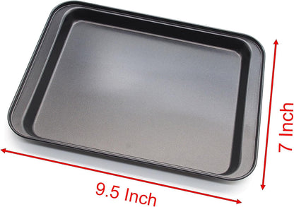 Skiennix Cookie Baking Sheet - 9.5 Inch x 7 Inch Nonstick Iron Plate for Cookies, Roasting & Baking