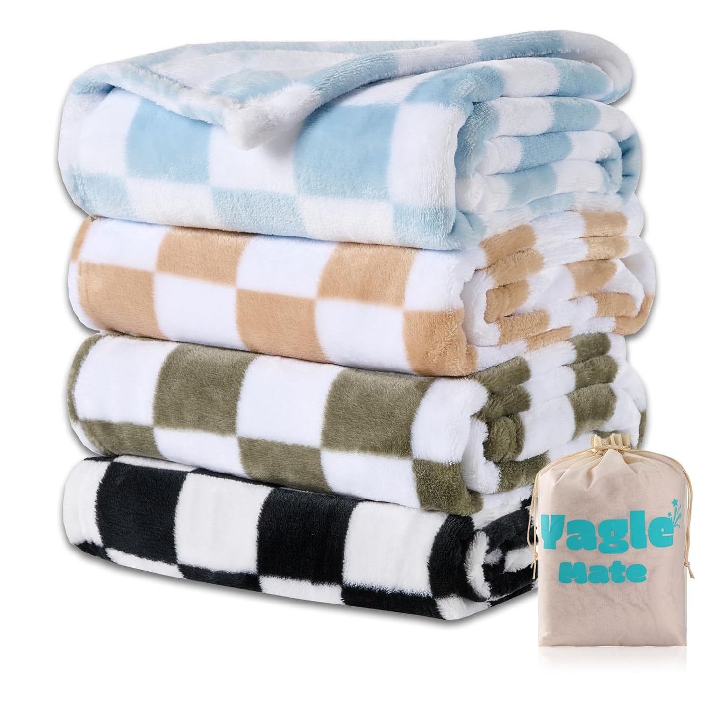 Skiennix Baby Blankets - Fluffy Fleece Crib Blankets for Boys | 4-Pack, 30x40 Inches