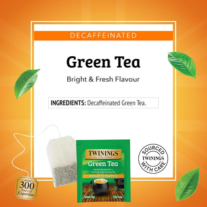 Twinings Decaffeinated Green Tea - Smooth Flavor & Enticing Aroma - 100 Individually Wrapped Teabags
